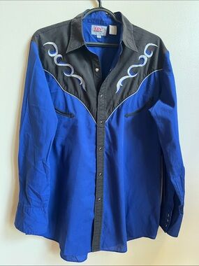 Ely Diamond Western-Style ranch style Men's Button-Down Shirt snap buttons